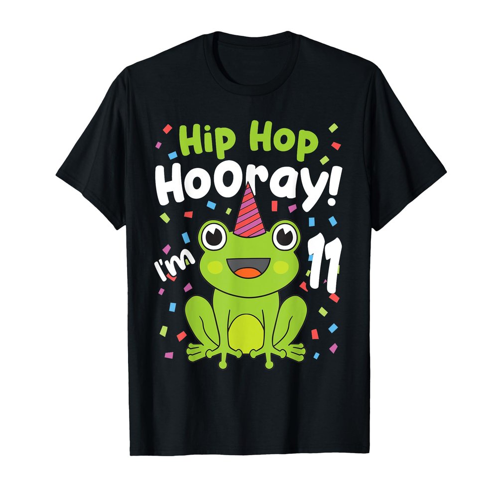 11th Birthday Boy Frog Lover 11 Year Old Funny B-Day T-Shirt