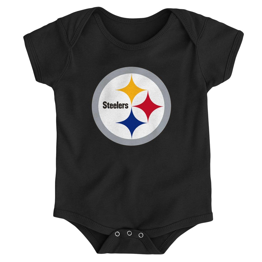 Outerstuff Newborn & Infant Black Pittsburgh Steelers Team Logo Bodysuit