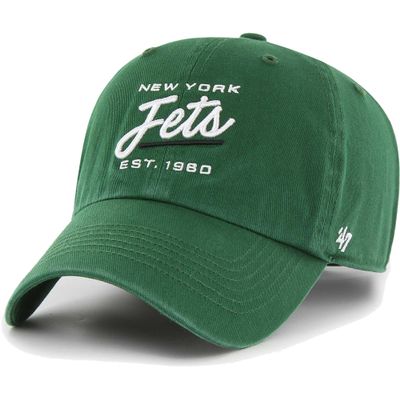 47 Women's Green New York Jets Sidney Clean Up Adjustable Hat