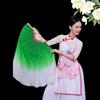 HEARTTOUCH Women Short Silk Belly Dance Fan Veils Hand Made Taichi Kungfu Silk Dancing Fans for Dance Performance (Green,36-50) view 4