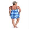 24th & Ocean Women's Standard High Neck Dress Swimsuit Cover Up, Indigo//Sea's The Dye view 4