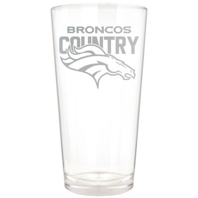 Great American Products Denver Broncos Etched 16oz. Rally Cry Pint Glass