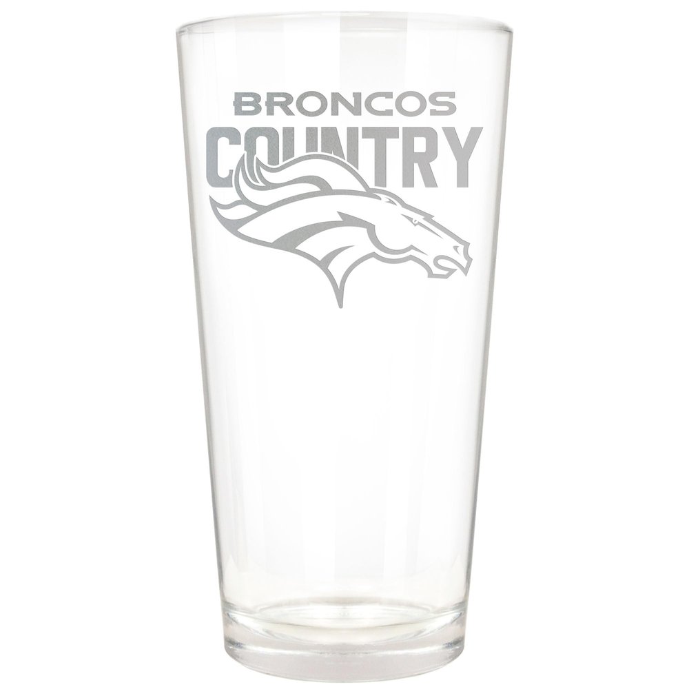 Great American Products Denver Broncos Etched 16oz. Rally Cry Pint Glass