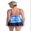 24th & Ocean Women's High Neck Adjustable Neckline Tankini Swimsuit Top, Indigo//Sea's The Dye, Small view 2