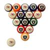 Imperial Kansas City Chiefs vs. Las Vegas Raiders Rivalry Retro Billiard Ball Set view 1