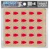 Arrow Award Decals Thick 20 mil Vinyl 1-1/8" Diameter (100 Decals) (Red on Clear) view 1