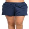 24th & Ocean Women's Solid Front Tie Swim Short Bikini Swimsuit Bottom, Midnight//Solids, 22 view 1