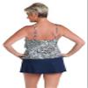 24th & Ocean Women's 2-Tiered Ruffle Tankini Swimsuit Top, Multi//Desert Spot, Small view 2