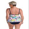 24th & Ocean Women's Flyaway Front Tankini Swimsuit Top, Multi//Sketched Flora, Medium view 2