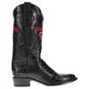 Vaccari Men's James Hand-Corded Top Texas Tech Embroidery Black Gator Belly Leather Round Toe Cowboy Boots - 10.5 EE view 3