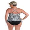 24th & Ocean Women's Side Tie Tankini Swimsuit Top, Multi//Desert Spot, Small view 3