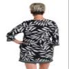 24th & Ocean Women's V-Neck Tunic Swimsuit Cover Up, Black/White//Mosaic Leaf, Small view 2