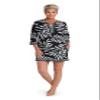 24th & Ocean Women's V-Neck Tunic Swimsuit Cover Up, Black/White//Mosaic Leaf, Small view 3