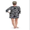 24th & Ocean Women's V-Neck Tunic Swimsuit Cover Up, Black/White//Mosaic Leaf, Small view 4