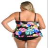 24th & Ocean Women's Flyaway Front Tankini Swimsuit Top, Multi//Tropiflage, Medium view 2