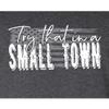 5X-Large Heather Black Mens USA American Flag Try That in A Small Town T-Shirt view 4