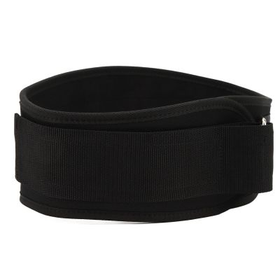 Waist Compression Brace, Black, Adjustable Lumbar Support Belt with Reinforced Metal Buckle, EVA and Nylon, for Male, M
