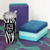 Rico Industries NHL Hockey Los Angeles Kings Zebra Stripes 24oz Acrylic Glitter Tumbler with Hinged Lid, Officially Licensed Double Wall Tumbler with Straw view 3