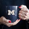 Rico Industries NCAA Michigan Wolverines Primary 16 oz Team Color Laser Engraved Speckled Ceramic Coffee Mug view 4