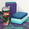 Rico Industries NHL Hockey Minnesota Wild Team Color Tie Dye 24oz Metallic Acrylic Tumbler with Hinged Lid, Officially Licensed Double Wall Tumbler with Straw view 3