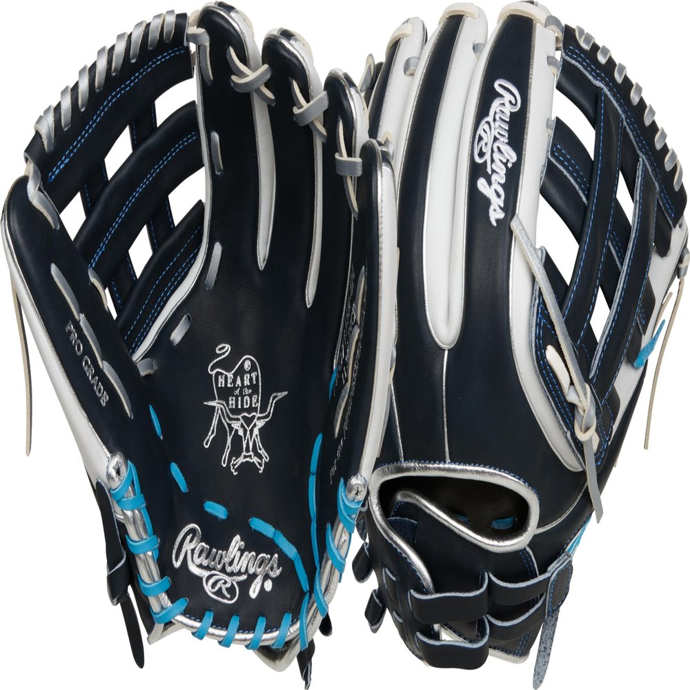 Rawlings | HEART OF THE HIDE Fastpitch Softball Glove | Right Hand Throw | 11.75" - Pro H-Web | Navy/White