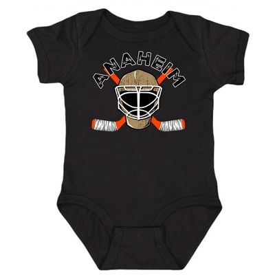 Anaheim Team Mask Kid's Bodysuit for Hockey Fans (Black, 6M)