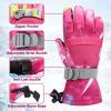 Odtmger Ski Gloves,Snow Gloves Waterproof Winter Warm Cold Weather Touchscreen Gloves for Parent& Child Kids Skiing,Snowboarding view 2