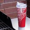 Rico Industries NHL Hockey Detroit Red Wings 24oz Acrylic Tumbler with Hinged Lid, Officially Licensed Double Wall Tumbler with Straw view 2