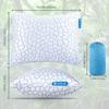 QUTOOL Small Travel Pillows for Sleeping, Cooling Memory Foam Camping Pillow, Backpacking for Hiking Gear, Portable Pillow with Travel Storage Bag, Camping Essentials for Adults Kids view 3