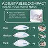 QUTOOL Small Travel Pillows for Sleeping, Cooling Memory Foam Camping Pillow, Backpacking for Hiking Gear, Portable Pillow with Travel Storage Bag, Camping Essentials for Adults Kids view 4