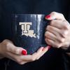 Rico Industries NCAA Louisiana Tech Bulldogs Primary 16 oz Team Color Laser Engraved Speckled Ceramic Coffee Mug view 4
