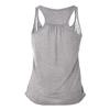 Large Heather Grey Women Flowy USA American Flag Try That in A Small Town Sleeveless Tank Top T-Shirt view 2
