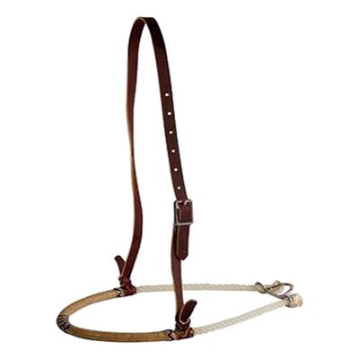 Professional's Choice Noseband Braided Rawhide Rope Natural Black 8703