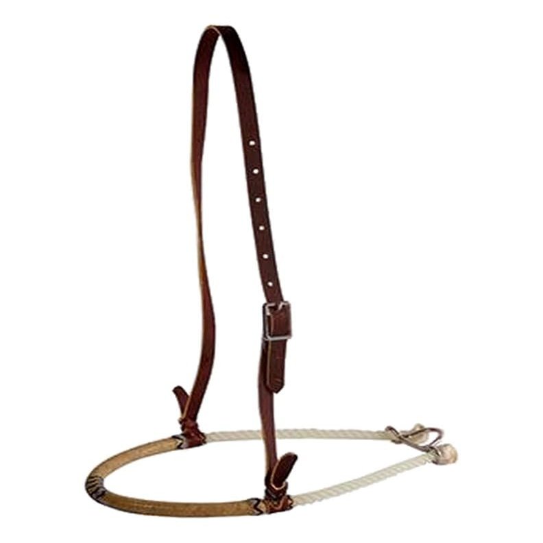 Professional's Choice Noseband Braided Rawhide Rope Natural Black 8703