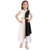 FEESHOW Girls Kids Metallic Ballet Liturgical Praise Dance Dress Lyrical Dancewear Color Block Robe Worship Black A 14 Years view 1