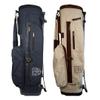Classic Style Golf Vintage Canvas & Leather Stand Bag Black/White view 2
