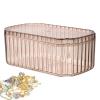 ANZAGA Makeup Storage,Jewelry Box Makeup Case Organizer - Portable Jewelry Display Case 3 Layer Stackable Case for Women Necklaces Rings Watches Bracelets view 1