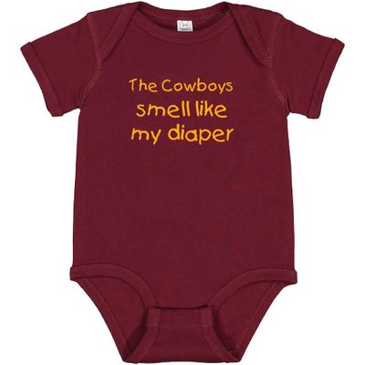 Washington Fan The Cowboys Smell Like My Diaper Funny Baby Bodysuit Gift Outfit (Newborn)