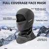 ROCKBROS Ski Mask Balaclava for Men Cold Weather Scarf Windproof Thermal Winter Neck Warmer Hood for Cycling Hiking Grey view 2