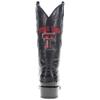 Vaccari Men's James Hand-Corded Top Texas Tech Embroidery Black Gator Belly Leather Narrow Square Toe Cowboy Boots - 9.5 D view 4