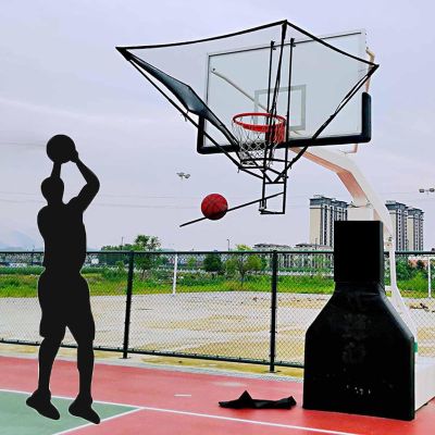 CEVIZ Basketball Return Shooting Practice Attachment, Basketball Return Attachment for Hoop, 180 Rotatable Basketball Shot Returner, for Indoor and Outdoor