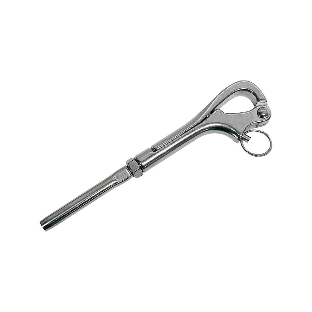 SS316 4" Marine Sailing Boat Quick Release Pelican Hook Shackle for 3/16" Cable