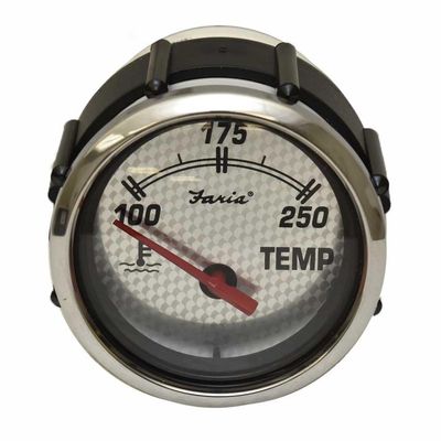 Faria Boat Temperature Gauge GP5064A | Silver 2 Inch