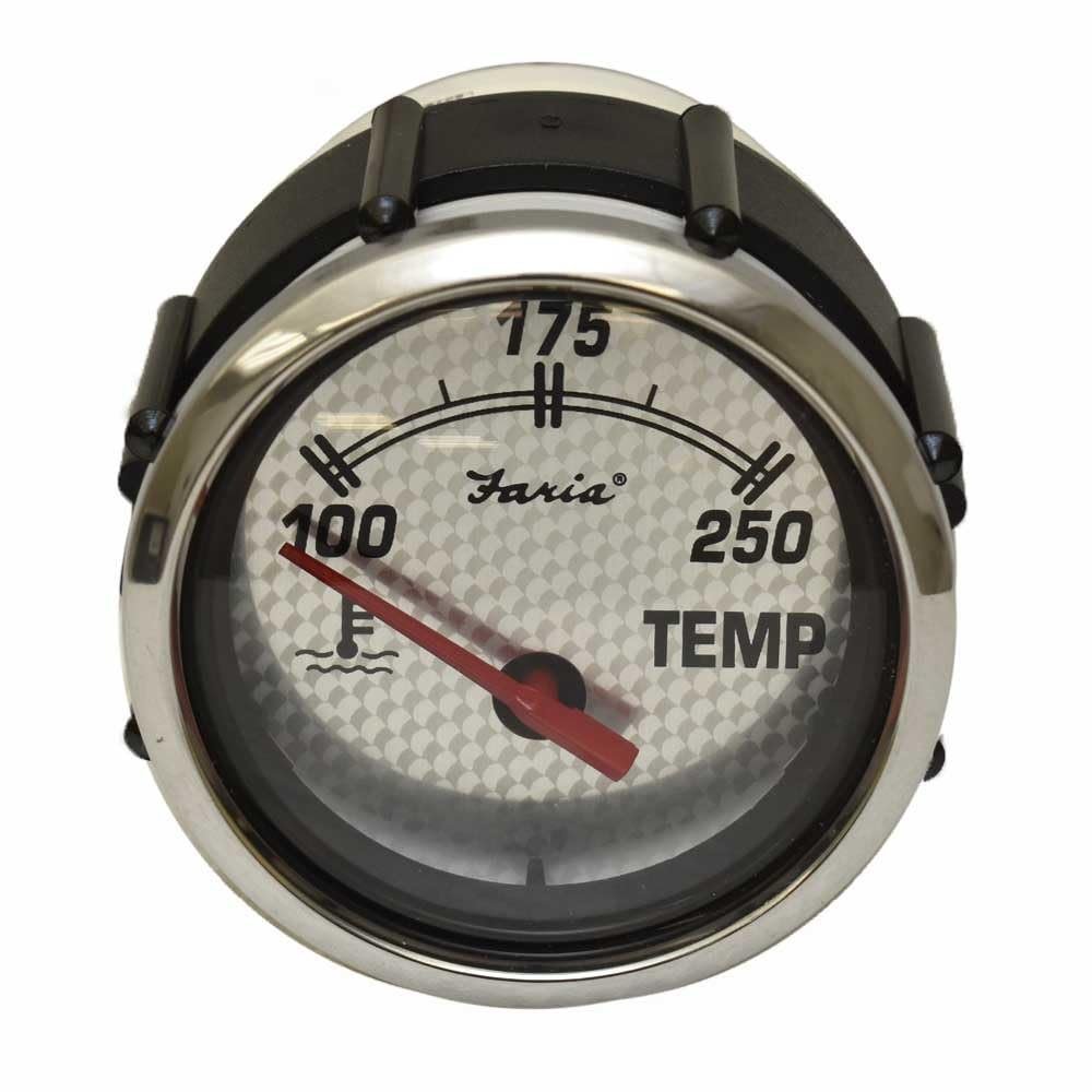 Faria Boat Temperature Gauge GP5064A | Silver 2 Inch