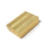 RJ Displays 6 Pack Gold Foil Paper Cotton Filled Color Cardboard Jewelry Neck, Ring, Earring, Pendant, Pocket Watch, Body Jewelry, Gift and Retail Boxes Size 3 1/16" x 2 1/8" x 1" Inch - (Gold) view 1