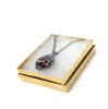 RJ Displays 6 Pack Gold Foil Paper Cotton Filled Color Cardboard Jewelry Neck, Ring, Earring, Pendant, Pocket Watch, Body Jewelry, Gift and Retail Boxes Size 3 1/16" x 2 1/8" x 1" Inch - (Gold) view 2
