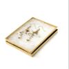 RJ Displays 6 Pack Gold Foil Paper Cotton Filled Color Cardboard Jewelry Neck, Ring, Earring, Pendant, Pocket Watch, Body Jewelry, Gift and Retail Boxes Size 3 1/16" x 2 1/8" x 1" Inch - (Gold) view 3