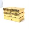 RJ Displays 6 Pack Gold Foil Paper Cotton Filled Color Cardboard Jewelry Neck, Ring, Earring, Pendant, Pocket Watch, Body Jewelry, Gift and Retail Boxes Size 3 1/16" x 2 1/8" x 1" Inch - (Gold) view 4