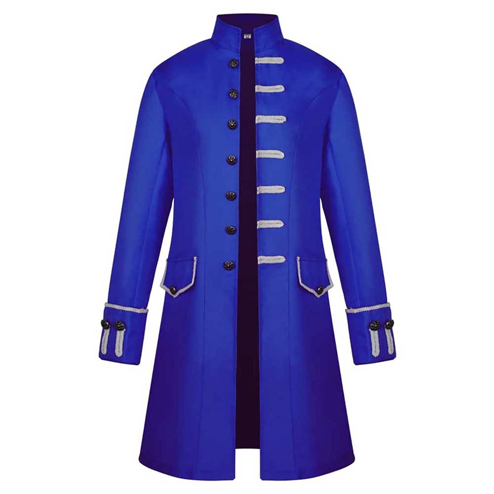 Cdiecer Halloween Jacket Steampunk Victorian Cosplay Costume Vampire Jackets Men Halloween Cosplay Jackets Victorian Gothic Frock Coat Jacket Steampunk Medieval High Collar Coat