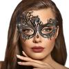 BODIY Laser Cut Metal Masquerade Mask for Women Black Rhinestones Costume Masks Mardi Gras Venetian Half Mask Halloween Party Cosplay Carnival view 1